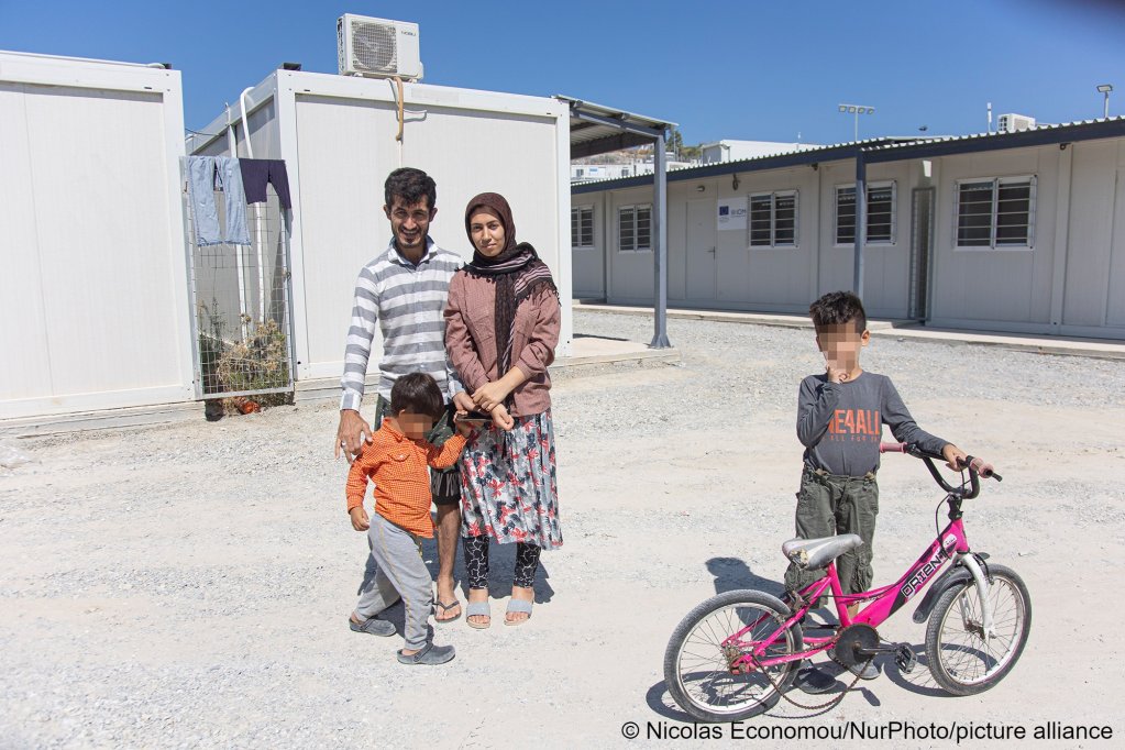 Des demandeurs d'asile dans le centre de Samos, en Grèce (archives). Crédit : Picture alliance