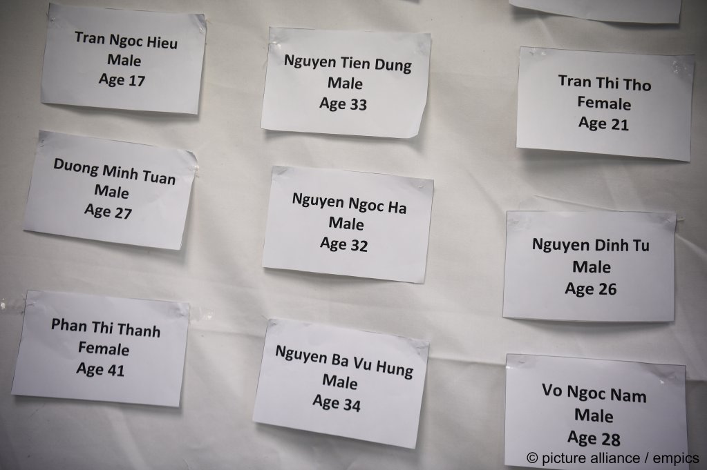 Victim's names on the wall of a memorial shrine at the Hackney Chinese Community Services  in east London, on the first anniversary of the Essex container tragedy, October 23, 2020 | Photo: Kirsty O'Connor/PA Wire