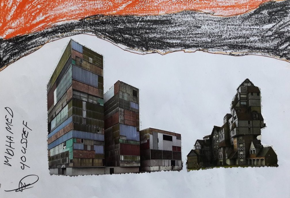 Work by Mohamed Youssef as part of the "We are also artists" exhibition, September 2021 | Photo: Shanti association
