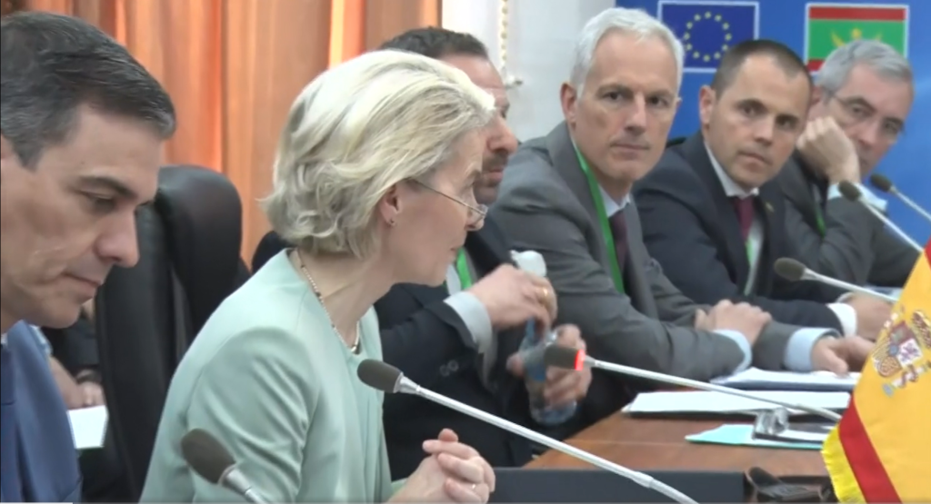 EU Commission President Ursula von der Leyen has visited Mauritania to strike deals to curb migration | Photo: EU Commission press office