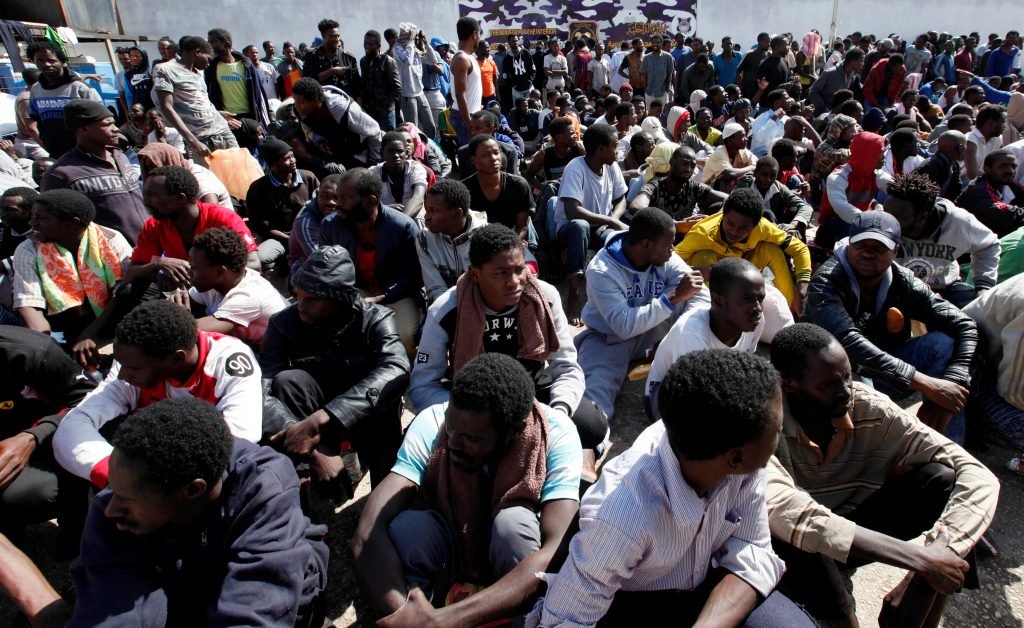 FROM FILE: Migrants at a detention camp in Tripoli, Libya, pictured in Marach 2017 | Photo: REUTERS/Ismail Zitouny