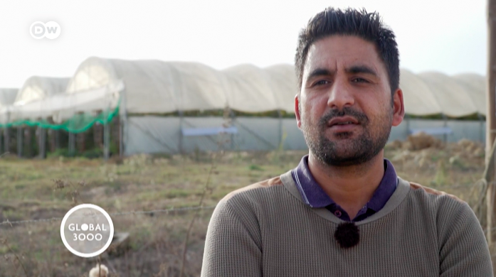 Gian Pal Dhether, a harvest worker in southern Portugal, says employers do not pay well and workers are often exploited | Screengrab from DW Global 3000 video