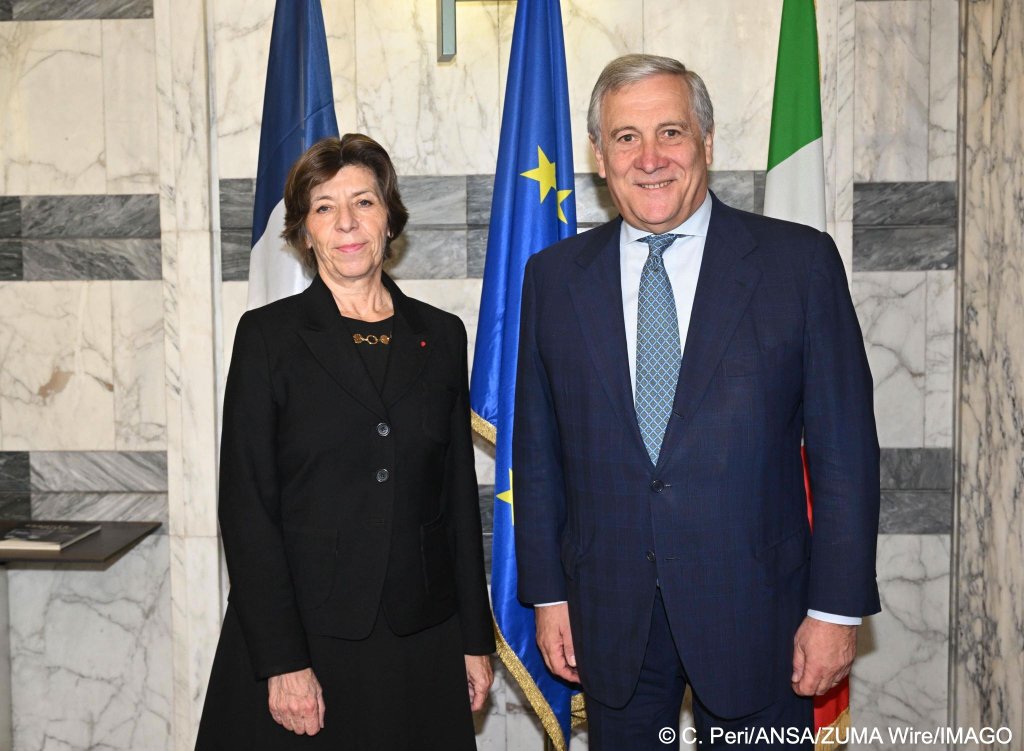 In happier times...a previous meeting between Foreign Ministers Catherine Colonna of France and Antonio Tajani of Italy in October 2022 | Photo: Claudio Peri / Zuma / Imago