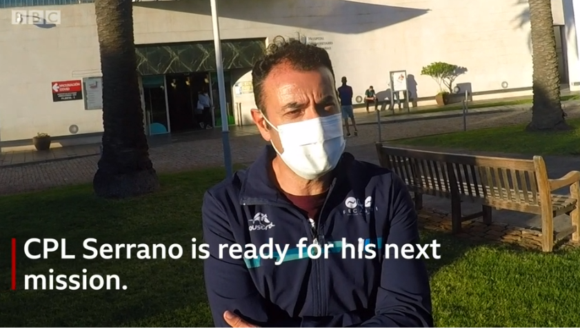 Corporal Serrano considers himself a 'public servant not a hero' | Source: Screenshot BBC Video