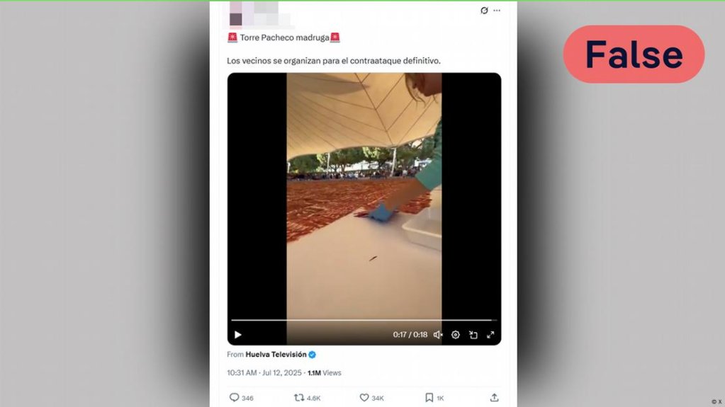 This video had nothing to do with Torre Pacheco | Photo: X