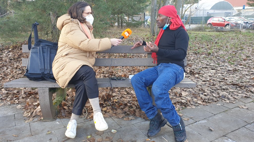 InfoMigrants met Anthony in front of the Eisenhüttenstadt reception center on November 22, 2021 | Photo: InfoMigrants