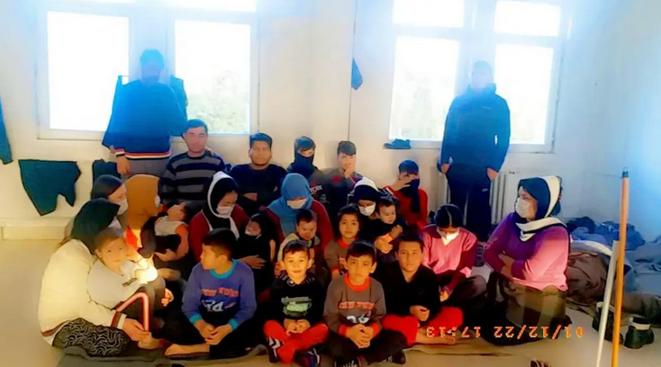 A picture of the group who are back in Turkey in a quarantine facility | Source: Aegean Boat Report Blog