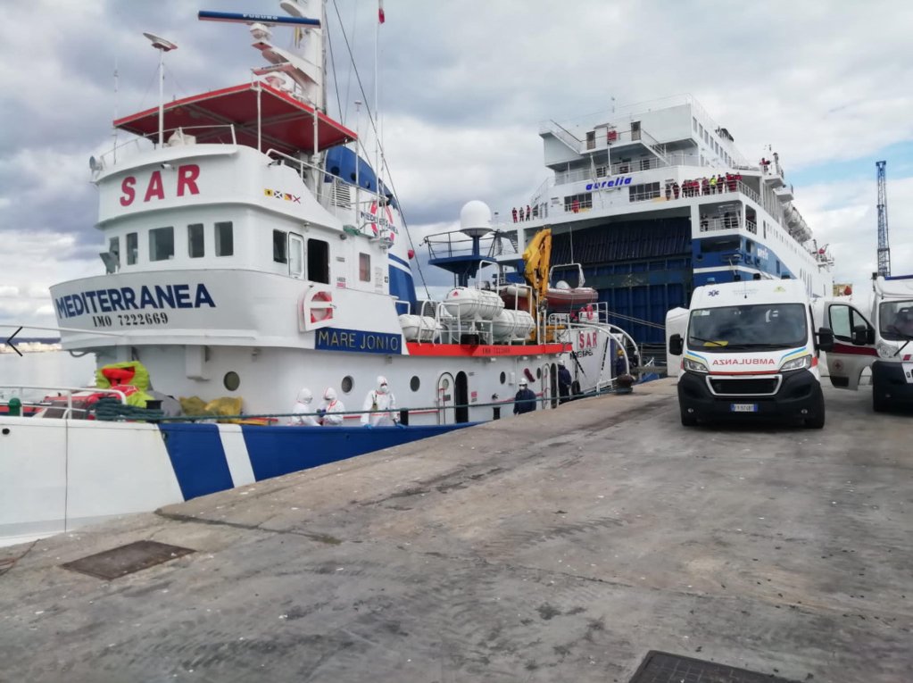 File photo: The ship Mare Jonio of NGO Mediterranea Saving Humans, docked in Pozzallo, Italy | Photo: ANSA/ Municipality of Pozzallo