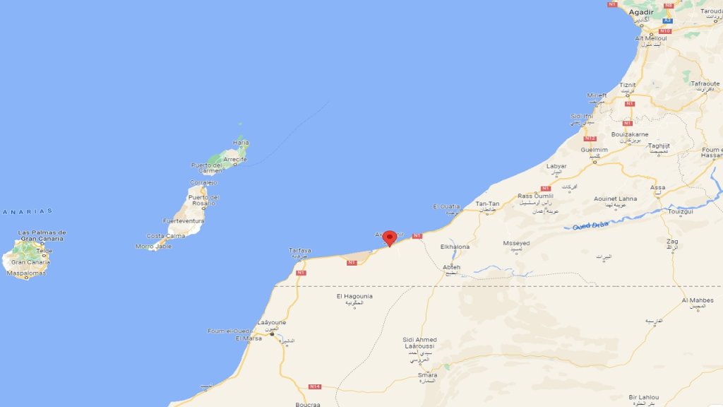 خريطة غوغل/ موقع مدينة جماعة أخفنير في المغرب