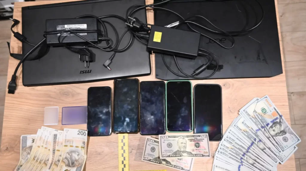 During the raids in Poland, phones, computer equipment and money was recovered | Photo: Europol press release