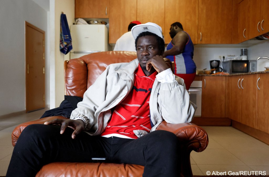 Khalifa Ndou, a former fisherman from Senegal is now hoping to find work in Spain and get his status legalized | Photo. Albert Gea / Reuters