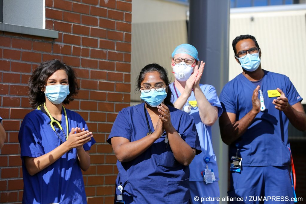 File photo: NHS staff in North London applaud the work of healthcare workers. The pandemic highlighted the essential work done by those in the health and care sector | Dinendra Haria/London News Pictures via ZUMA W