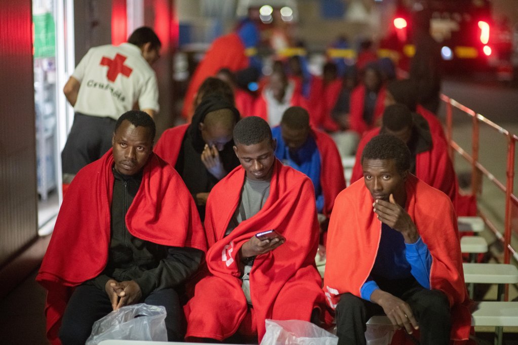 FROM FILE: Migrants received assistance as they arrive at the Gran Tarajal Port in Fuerteventura, Canary Islands, Spain | Photo: ARCHIVE EPA / CARLOS DESAA