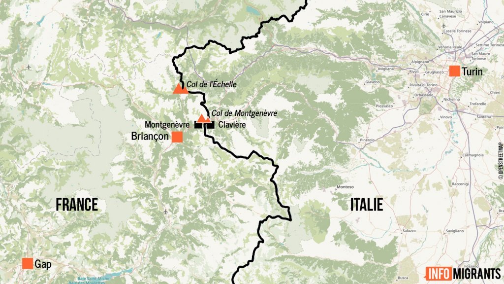 La frontière franco-italienne dans les Alpes. Crédit: InfoMigrants