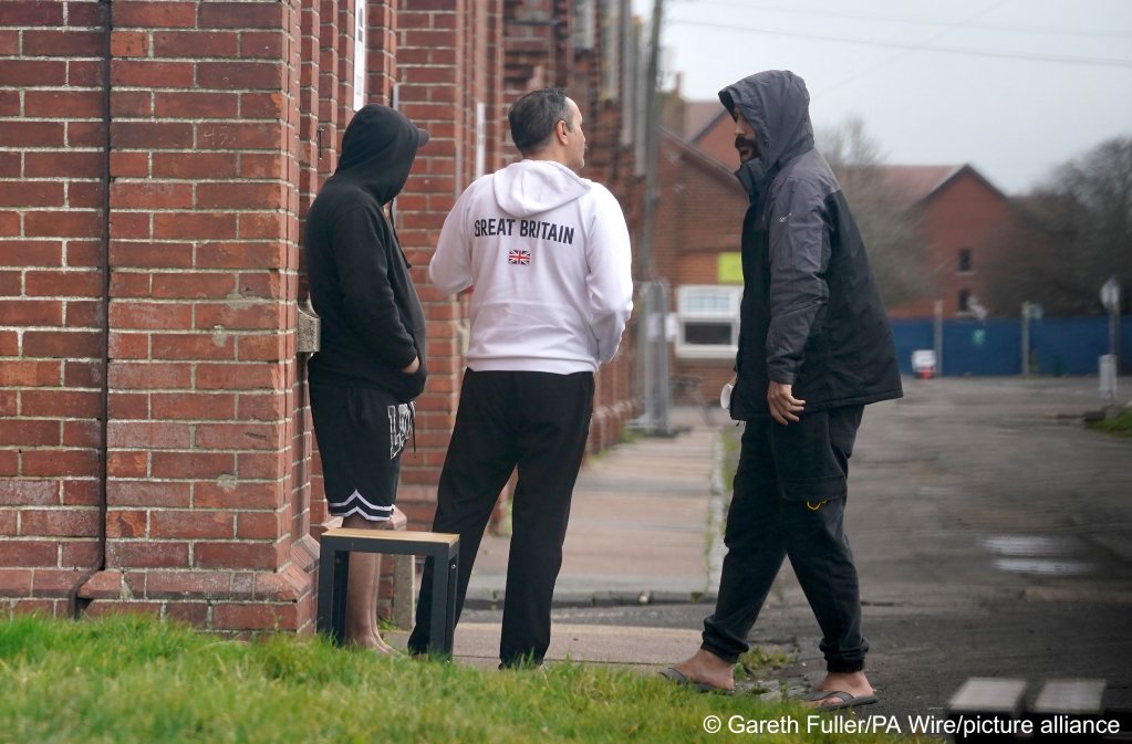 File photo: Migrants housed at Napier Barracks in Folkestone, Kent | Gareth Fuller / PA Wire / picture alliance