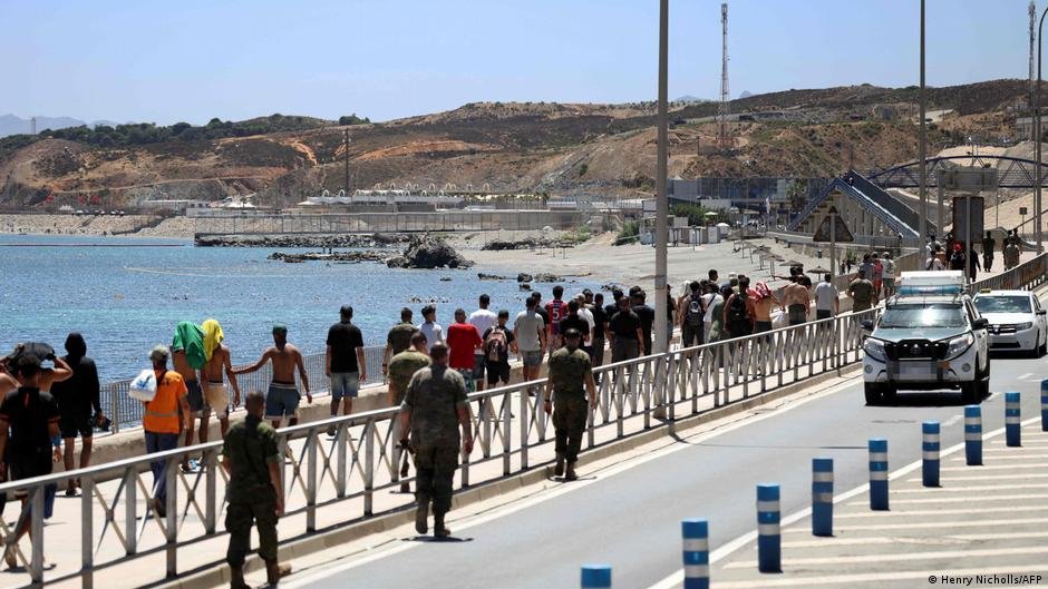 File photo: Most of the people who rushed around the border checks last week have since returned to Morocco (This photo taken on August 2) | Photo: Henry Nicholls / AFP