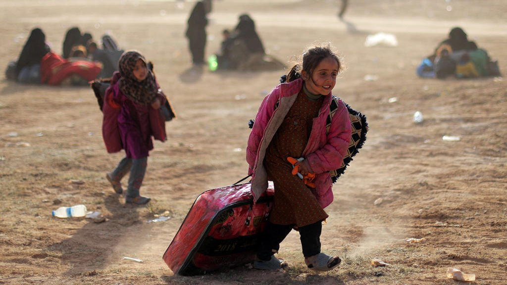 صورة تعبيرية لحال الأطفال النازحين، دير الزور، سوريا.