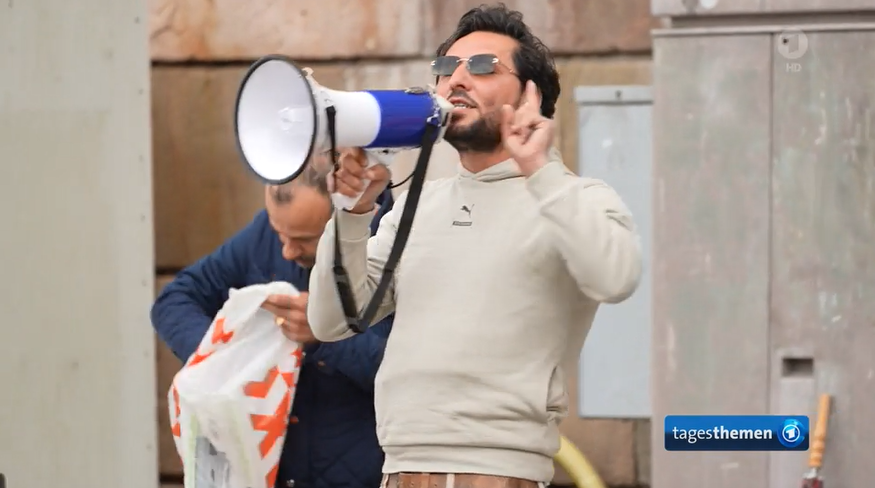 One of the men responsible for a string of protests in Sweden and Denmark in which the Islamic holy book the Quran was burned, torn and stamped upon | Source: German state TV ARD