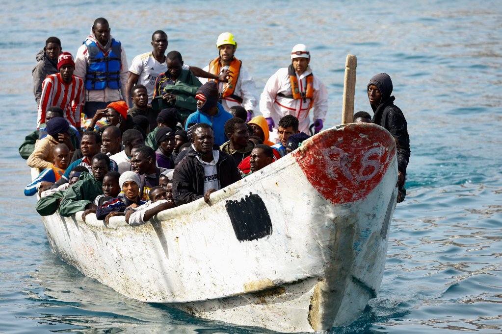 Des migrants arrivant à Grande Canarie, le 18 juillet 2024. Crédit : Reuters