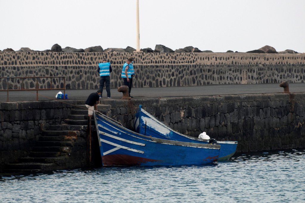 Two boats used by migrants at the dock of Cebolla de Arrecife, on Lanzarote, Canary Islands, Spain | Photo: EPA/Javier Fuentes Figueroaa 