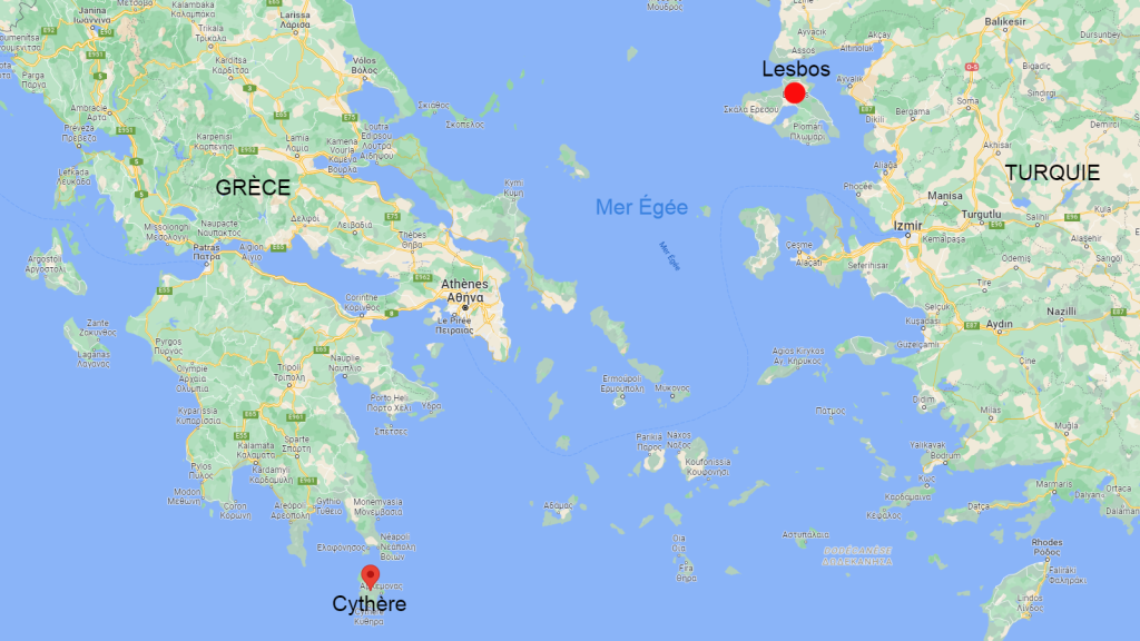 Les deux naufrages d'octobre ont eu lieu à plusieurs centaines de kilomètres de distance, en mer Égée. Crédit : Google Maps