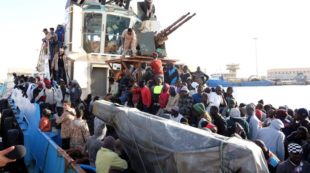 From file: The Libyan coast guard from both parts of Libya regularly intercepts migrant boats in the Mediterranean. Here around 500 migrants are brought back to the Libyan port Misrata | Photo: EPA archive / Stringer