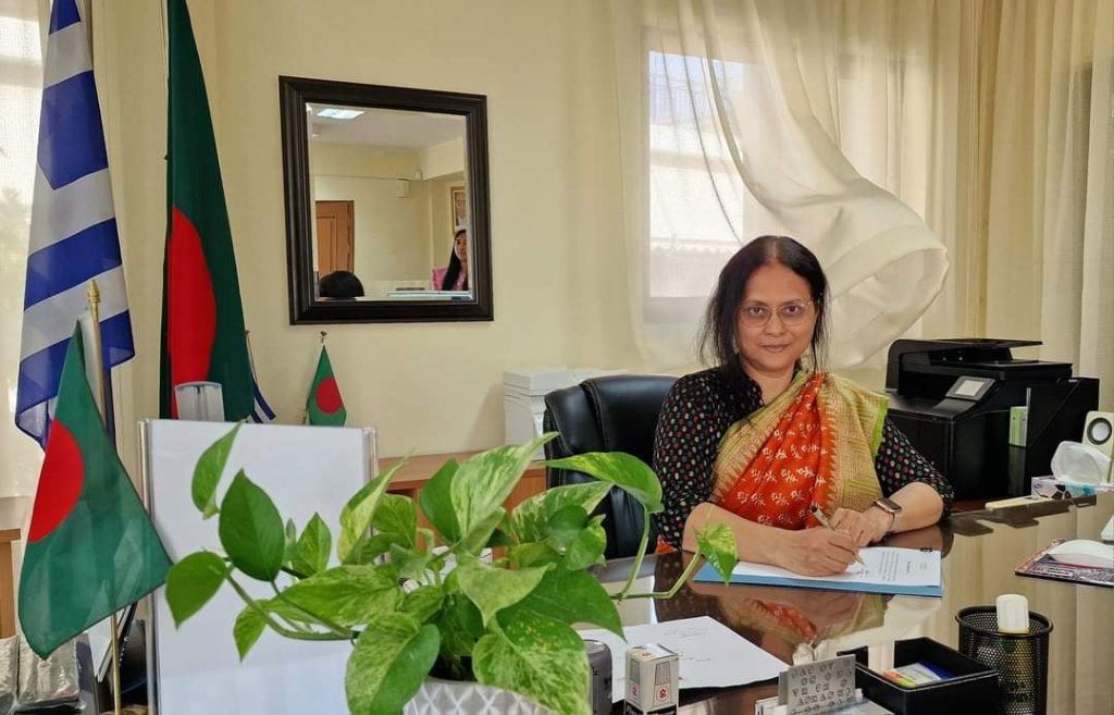 Bangladesh Ambassador to Athens, Nahida Rahman Sumona, on October 7, 2024 | Photo: Motiur Rahman Munna