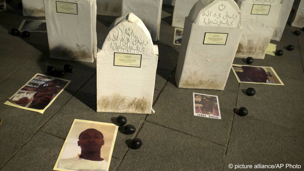 From the file: Photos of those who died in Tarahar placed by activists during a 2017 memorial march.Photo: Francisco Seco/AP Photo/Photo Alliance