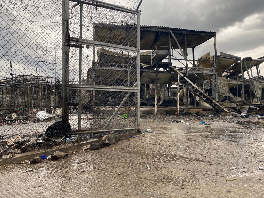 The fire at the Moria camp in September left thousands of migrants homeless for days on end | Photo: infomigrants