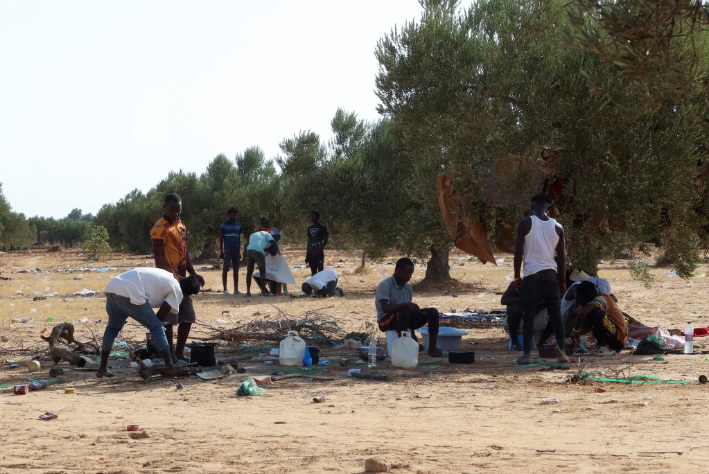 Camp de migrants près de Sfax, à Jebiniana, en Tunisie, le 4 septembre 2023. Crédit : Reuters