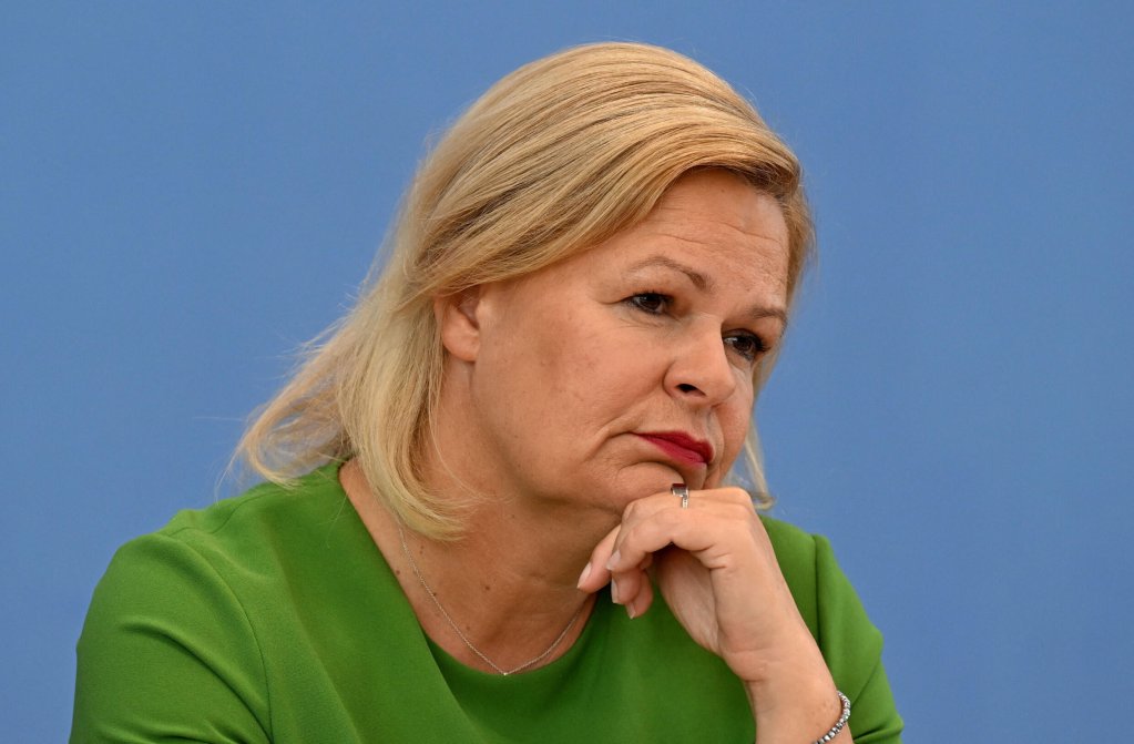 From file: German Interior Minister Nancy Faeser during a press conference on August 23, 2023 | Photo: AFP
