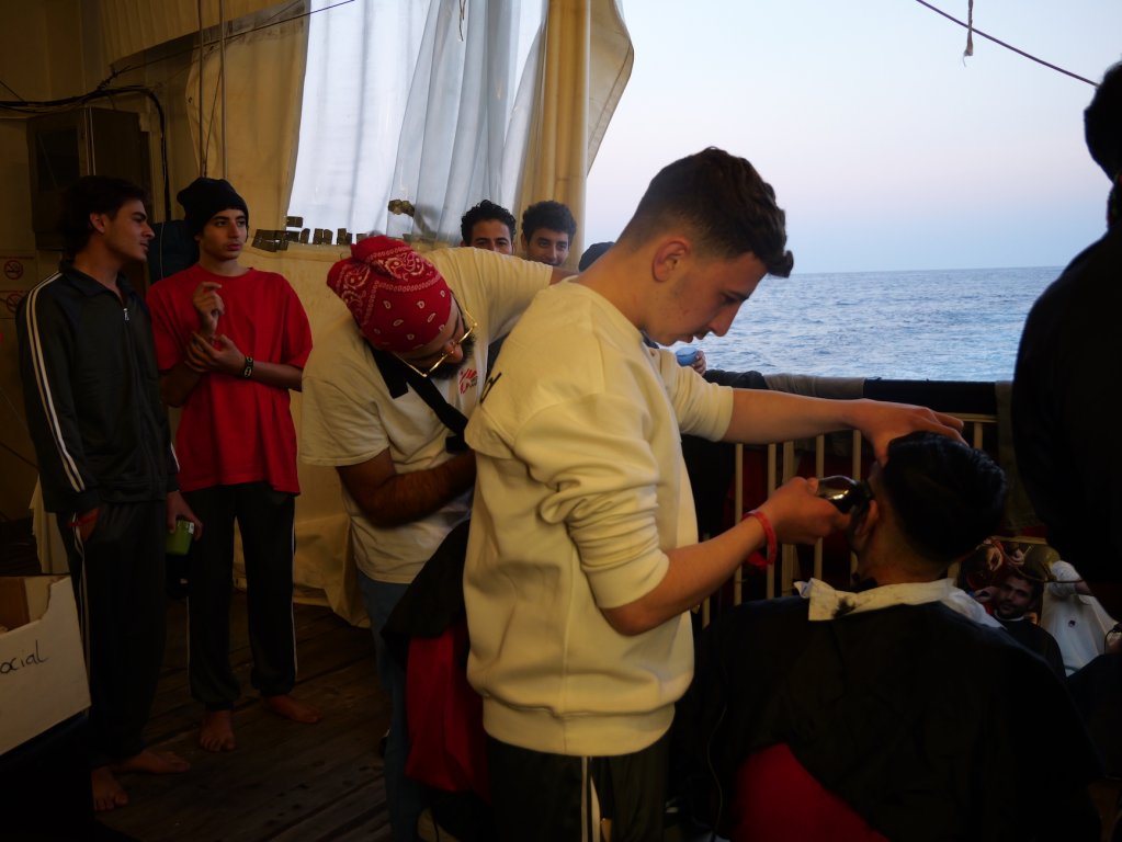 Omar says he chose the Central Mediterranean Sea route because it was the "cheapest" option compared to the Russia-Finland, Russia-Belarus-Poland, or the Balkan migration route | Geo Barents, February, 2024 | Photo: Sou-Jie van Brunnersum