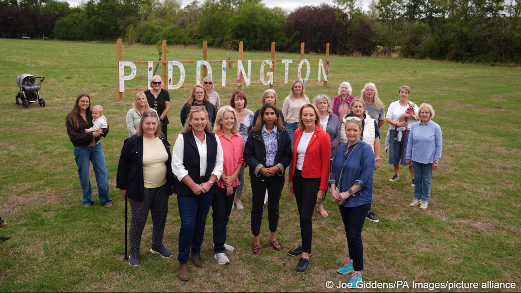 Reform UK MP Sarah Pochin (front row second right) and Reform UK education spokesperson Suella Braverman (front center), with female residents of Piddington village in Oxfordshire | Photo: Joe Giddens/PA Wire