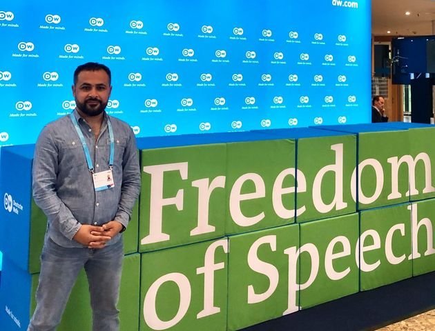 Maher a participé au Global Media Forum de la Deutsche Welle en 2018. Crédit : DR
