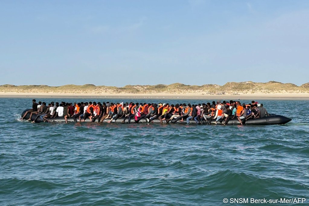 File photo: Mega dinghys carrying hundreds of people at a time are used by smugglers to ferry people across the English Channel | Photo by Handout / SNMS Berck sur Mer / AFP