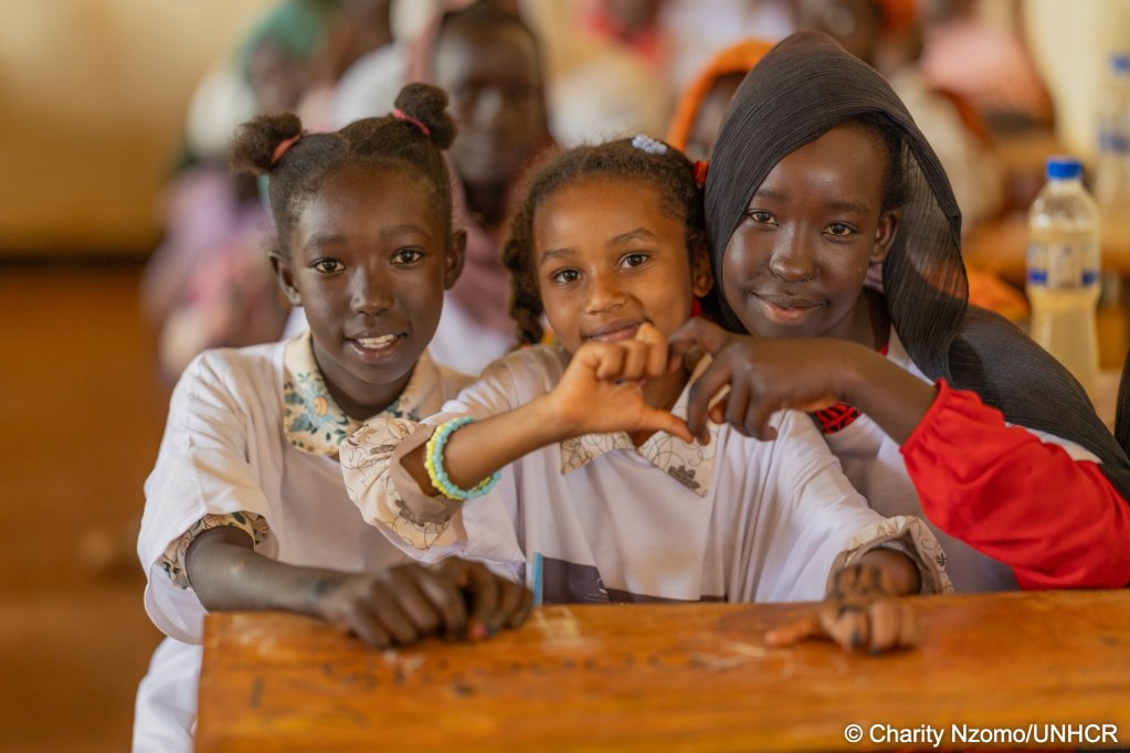 Zuhar (right), a Sudanese refugee from Blue Nile State, is a volunteer teacher at Ura site in Ethiopia, where she has taught since arriving in 2024 | Photo: Eric Didier Karinganire/UNHCR