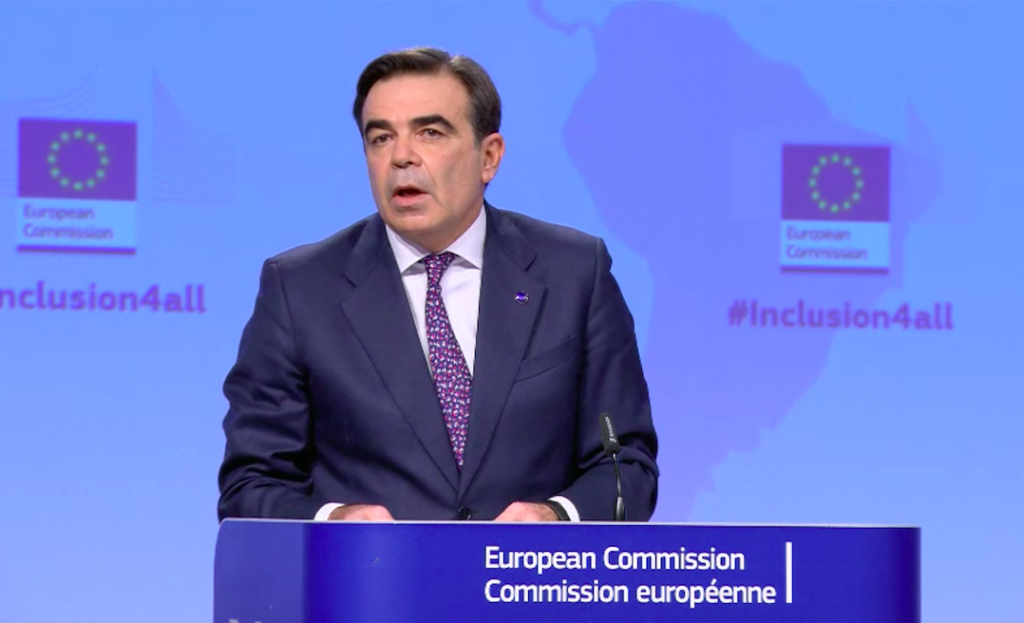 European Commission Vice-President, Promoting our European Way of Life, presenting the EU Commission Action Plan on Integration and Inclusion | Source: Screenshot from the European Commission