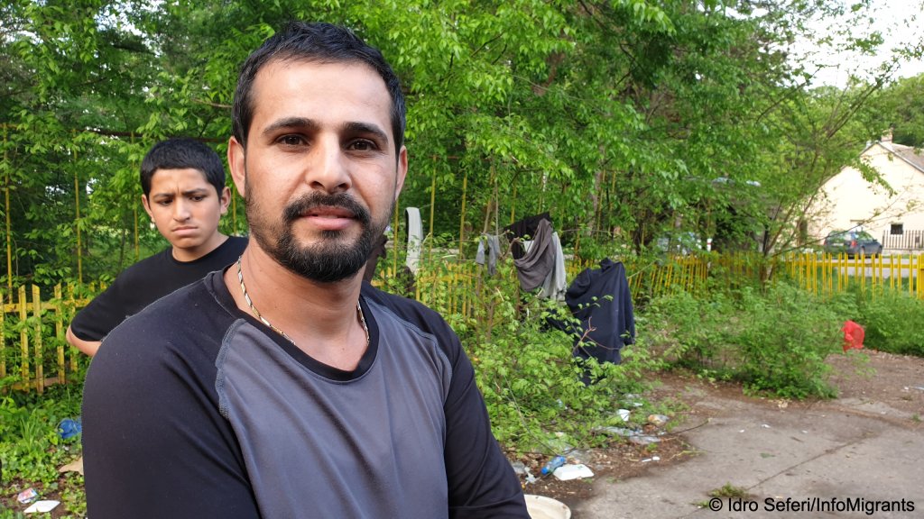An Iraqi Christian man who spent several years in Germany is one of the group at the makeshift camp in the woods near Sombor | Photo: Idro Seferi / InfoMigrants