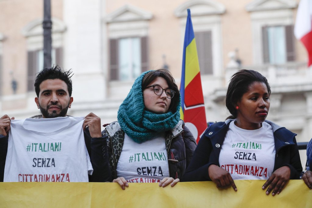 File photo: People at a demonstration in Rome, Italy, in November 2017, demanding that anyone born in Italy should be able to get Italian citizenship | Photo: Giuseppe Lami /ANSA