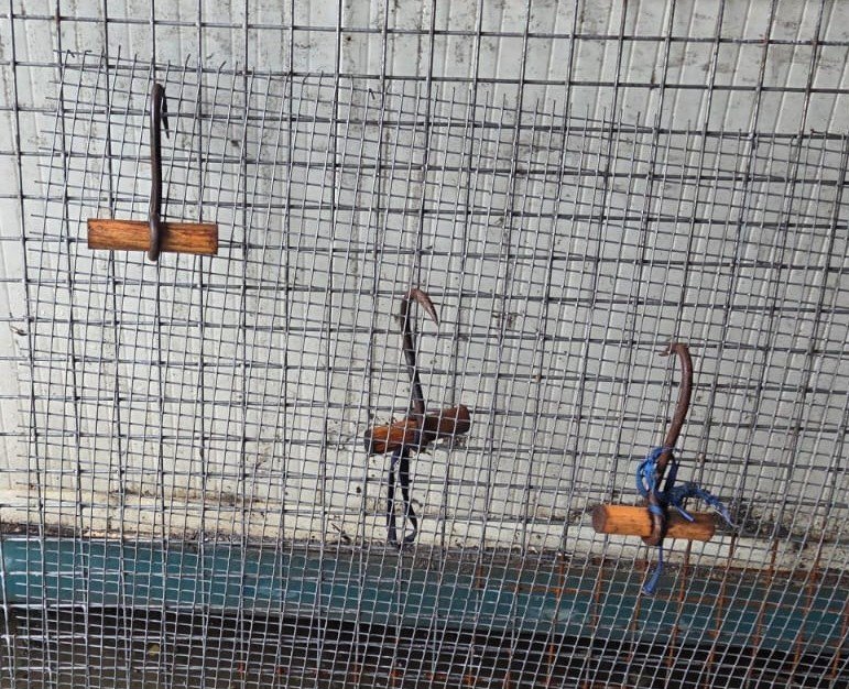 Hooks used by migrants to scale the fence separating Morocco from Ceuta | Photo: Private