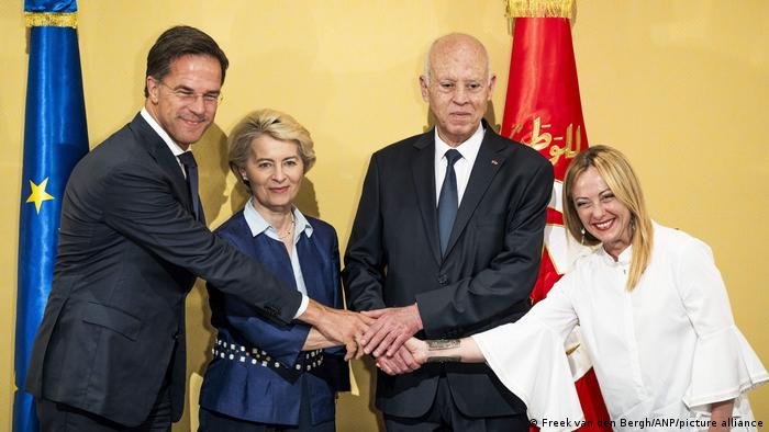 Freek van den Bergh/ANP/picture alliance | الصفقة التي عقدها الاتحاد الأوروبي مع الرئيس التونسي بشأن الهجرة تعرضت لانتقادات شديدة.