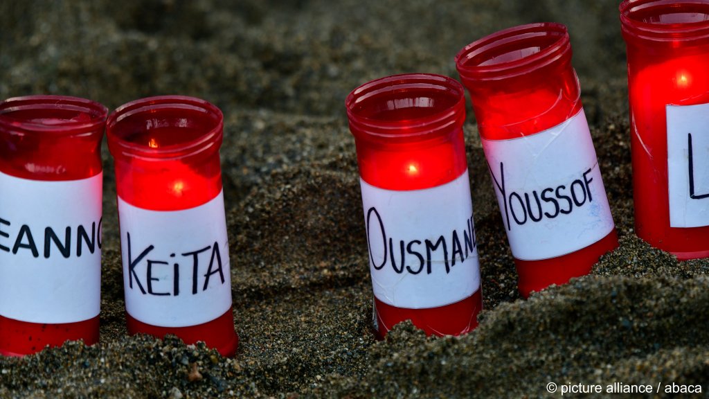 From the file: Candles inscribed with the names of migrants who lost their lives on Talajal Beach | Photo: Antonio Sempere/European Press/ABACAPRESS.COM/Photo Alliance