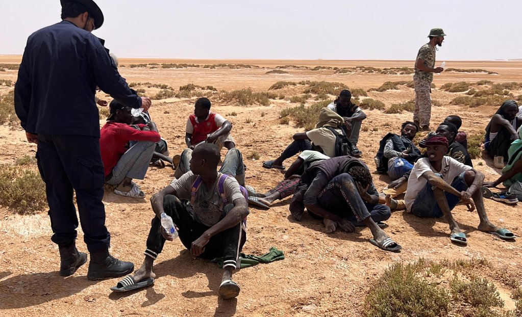 File photo: Multiple reports suggest that sub-Saharan African migrants are regularly pushed back to desert areas on the border with Libya and abandoned | Photo: EPA/STR