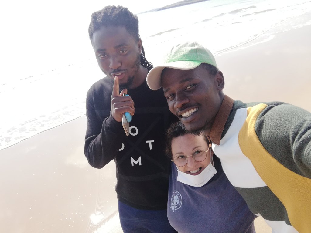 Kebbis Secka (right) worked as a cultural mediator in Sicily | Photo credit: Fo.Co Cooperative