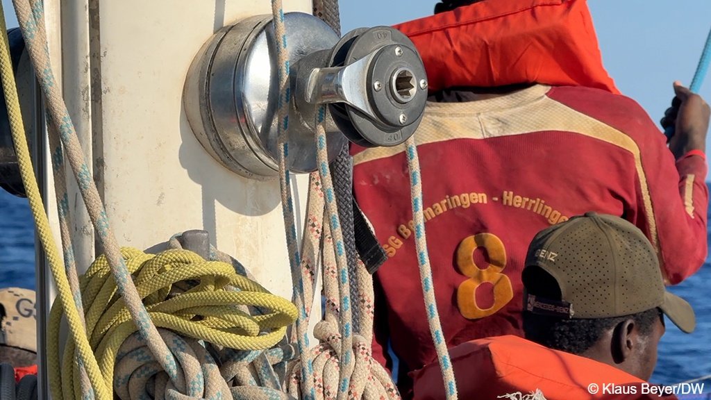 Migrants rescued at sea rest on board the Nadir | Photo: Klaus Beyer