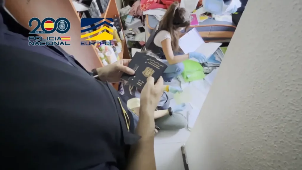 Spanish police also found a variety of passports during the raids, including many from Syria | Photo: Spanish National Police and Europol press office