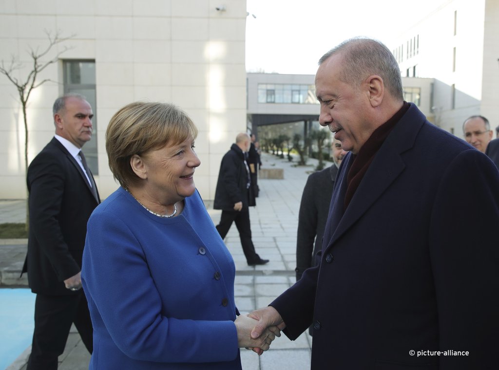 انکلا مرکل صدراعظم آلمان و رجب طیب اردوغان رئیس جمهور ترکیه در استانبول