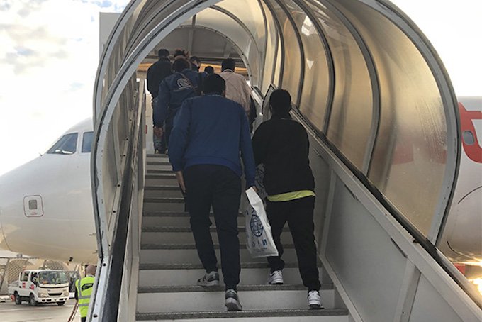 IOM staff seen assisting in a voluntary relocation from Malta to Germany | Copyright: IOM