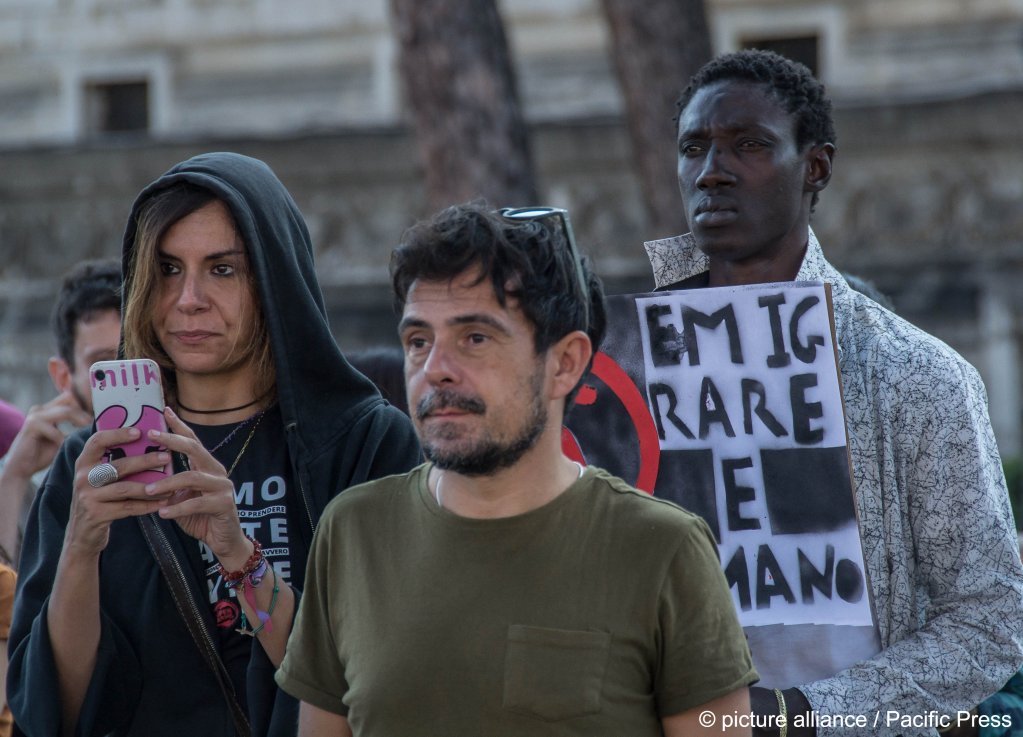 Demonstration against the Italy-Libya agreement organized by different NGOs, among them Abolish Frontex and Solidarity with Refugees in Libya | Photo: Patrizia Cortellessa/Pacific Press