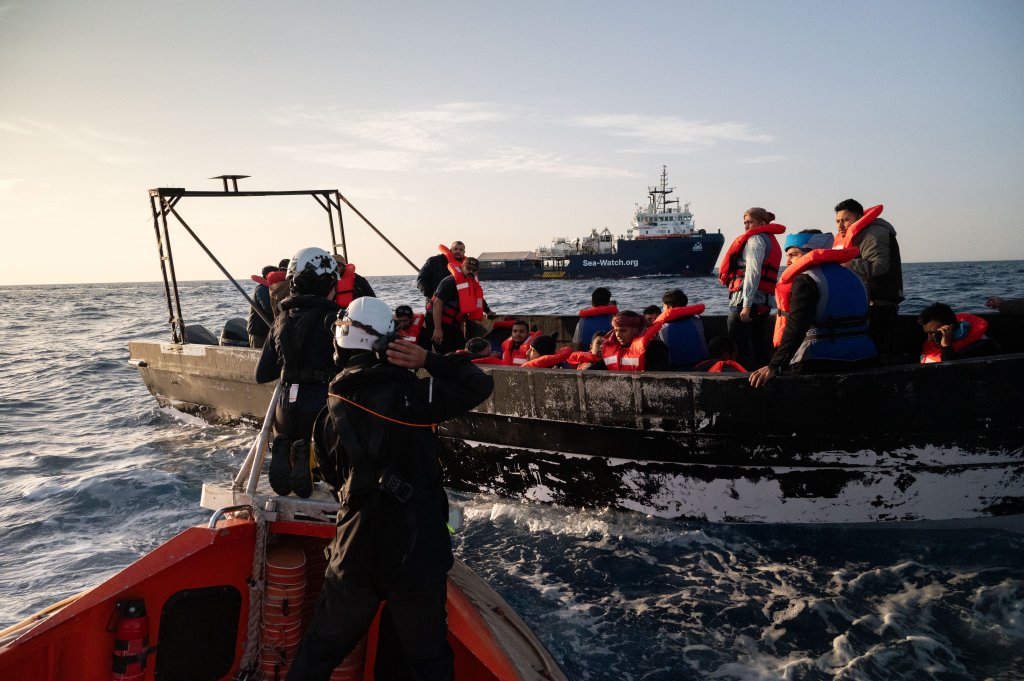 65 migrants were on board this boat, which also set off from Libya, it was the second rescue performed by the Sea-Watch 5 crew in two days, they have been told they can head to the Italian port of Brindisi with those on board | Photo: Leo Spartacus / Sea-Watch press office